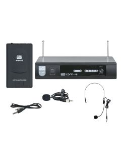 DAP Com-41 uhf draadloos instrument beltpack systeem met headset en dasspeldmicrofoon