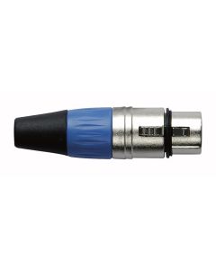 DAP XLR connector 3P female nikkel blauw