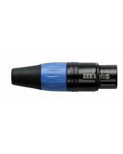 DAP XLR connector 3P female zwart blauw