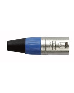 DAP XLR connector 3P male nikkel blauw