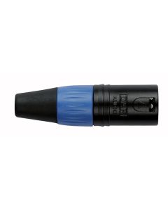 DAP XLR connector 3P male zwart blauw