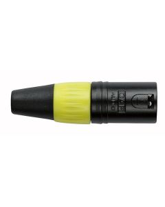 DAP XLR connector 3P male zwart geel