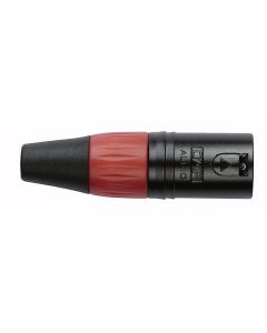 DAP XLR connector 3P male zwart rood