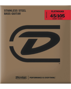 Dunlop DBFS45105S Flatwound Shortscale bass snaren .045