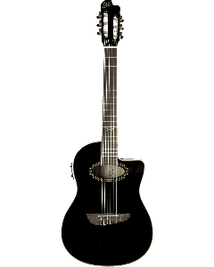 EKO NXT N100CWE-BLK Cutaway Elektrisch Klassieke gitaar See Through Black