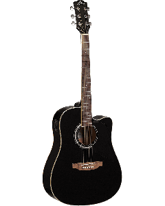 EKO Ranger6 CW-EQ-BLK Dreadnought Cutaway Elektrisch zwart