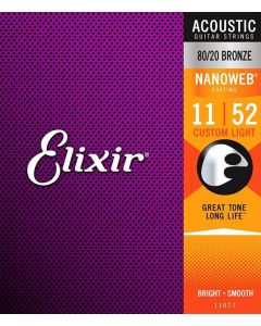 Elixir 11027 Nanoweb 80/20 bronze .011