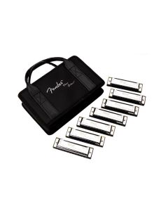 Fender Blues Deluxe Mondharmonica Set in opbergbox