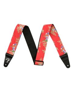 Fender Hawaiian 2inch gitaarband Red Floral