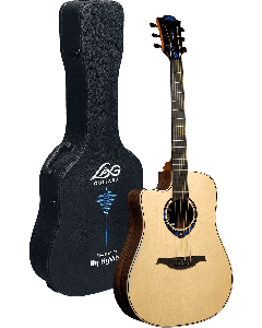 LAG Hyvibe 30 TLHV30DCE LINKSHhandig Dreadnought Cutaway Electro-akoestische gitaar