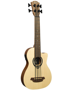 LAG Tiki Guitar 150 TKB150CE Tiki Mini Bass Ukulele cutaway