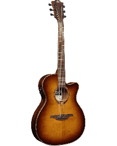 LAG Tramontane 118 T118ASCE-BRS Auditorium Slim cutaway electro-akoestische gitaar brown shadow