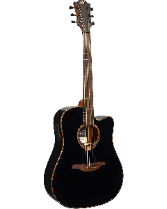 LAG Tramontane 118 T118DCE-BLK Dreadnought Cutaway Electro-akoestische gitaar zwart