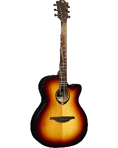 LAG Tramontane 70 T70ACE-BRB Auditorium cutaway electro-akoestische gitaar brown burst