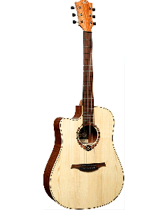 LAG Tramontane 70 TL70DCE-NAT Linkshandige dreadnought cutaway electro-akoestische gitaar