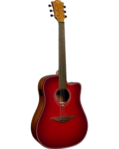 LAG Tramontane Special T-RED-DCE Dreadnought Cutaway Electro-akoestische gitaar Redburst