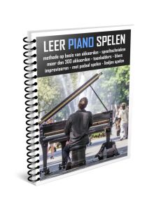 Leer Piano Spelen Pianoboek in  ringband full color A4 