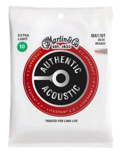 Martin MA170T Authentic Acoustic Lifespan 2.0 akoestische gitaarsnaren .010