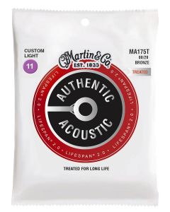 Martin MA175T Authentic Acoustic Lifespan 2.0 akoestische gitaarsnaren .011