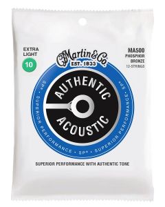 Martin MA500 Authentic Acoustic akoestische 12-snarige gitaarsnaren .010