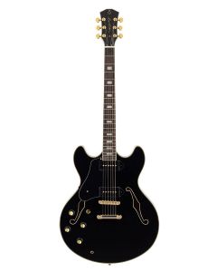 Sire H7VL/BK linkshandige elektrische gitaar archtop met p90s zwart