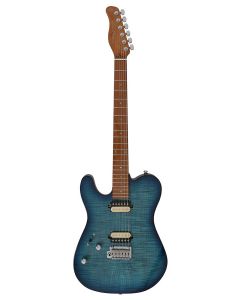 Sire T7FML/TBL linkshandige elektrische gitaar t-style gevlamde esdoorntop transparant blauw