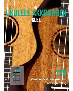 Het Ukulele Akkoordenboek Ringband. Fullcolor A4 ukulele akkoordenboek