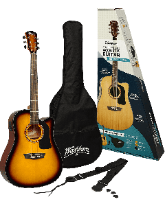 Washburn Apprentice D5CE elektro-akoestische western gitaar starterset tobacco sunburst