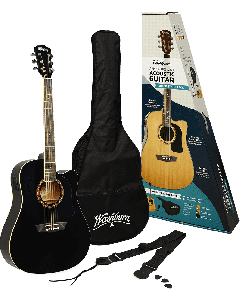 Washburn Apprentice D5CE elektro-akoestische western gitaar starterset zwart