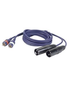 DAP FL26150 2x XLR Male - 2x RCA kabel 1.5m