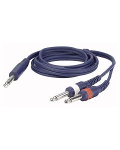 DAP FL34150 Stereo Jack - 2x Mono Jack kabel 1.5m