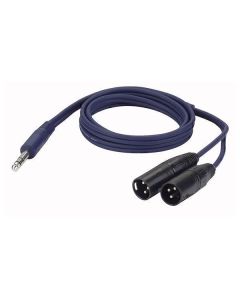 DAP FL36150 Stereo Jack - 2x XLR Male kabel 1.5m