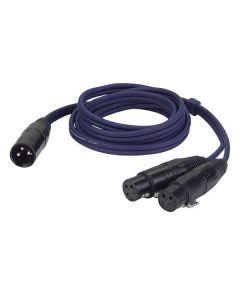 DAP FL38150 XLR Male - 2x XLR Female kabel 1.5m