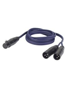 DAP FL39150 XLR Female - 2x XLR Male kabel 1.5m