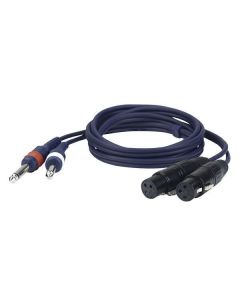 DAP FL43150 2x XLR Female - 2x Jack 6.3mm kabel 1.5m
