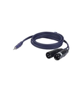 DAP FL46150 Stereo 3.5mm jack- 2x XLR-Male kabel 1.5m