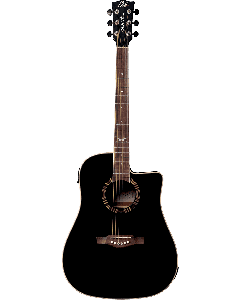 EKO NXT D100CWE-STBK Dreadnought Cutaway Elektrisch western gitaar See Through Black
