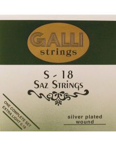 Galli S-018 Saz snaren silverplated .007