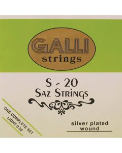 Galli S-020 Saz snaren silverplated .008