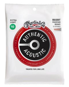 Martin MA500T Authentic Acoustic Lifespan 2.0 12-snarige gitaarsnaren fosfor/bronze .010