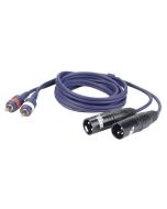 DAP FL263 2x XLR Male - 2x RCA kabel 3m