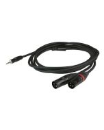 DAP FLX46150 Stereo Mini jack - 2x XLR Male kabel PRO 1.5m