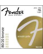 Fender 70L 80/20 Bronze  akoestisch gitaarsnaren .012