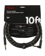 Fender Deluxe Series instrument kabel haaks 3m tweed zwart
