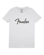 Fender T-Shirt spaghetti logo wit L