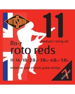 Rotosound R11-7 Roto Reds 7-snarige elektrische gitaarsnaren .011