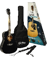 Washburn Apprentice D5CE elektro-akoestische western gitaar starterset zwart