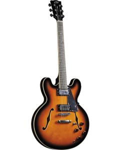 EKO Fusion Double Cut Hollowbody Sunburst