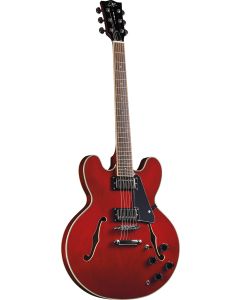 EKO Fusion Double Cut Hollowbody Cherry Red