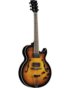 EKO Jazzgitaar Single Cut Hollowbody Sunburst